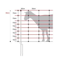 Schafnetz turbomax extra 90 cm – 50 m, elektrifizierbar mit Doppelspitze
