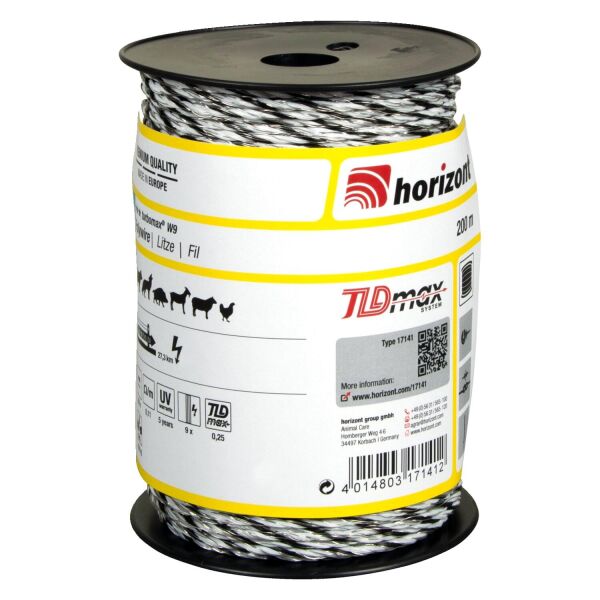 Weidezaunlitze turbomax® W9 | 200 m | 9 Leiter Ø  0,25 mm