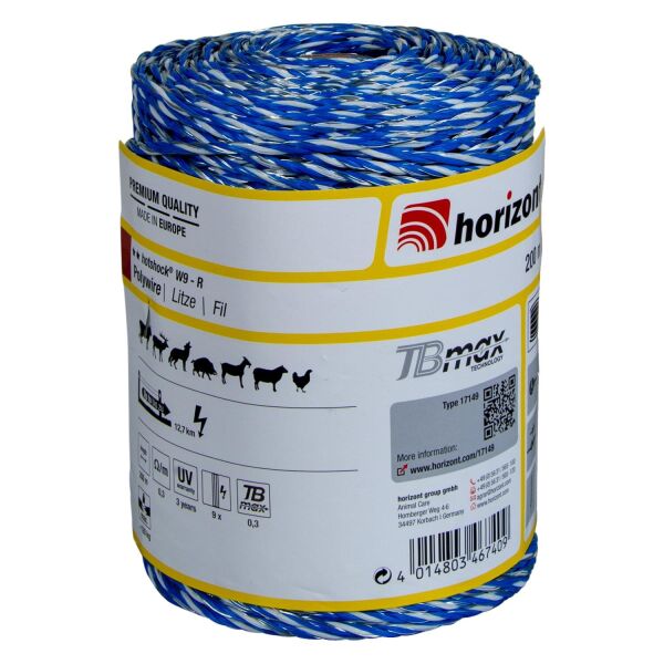 Weidezaunlitze hotshock® W9-R | 200 m | 9 Leiter Ø 0,30 mm