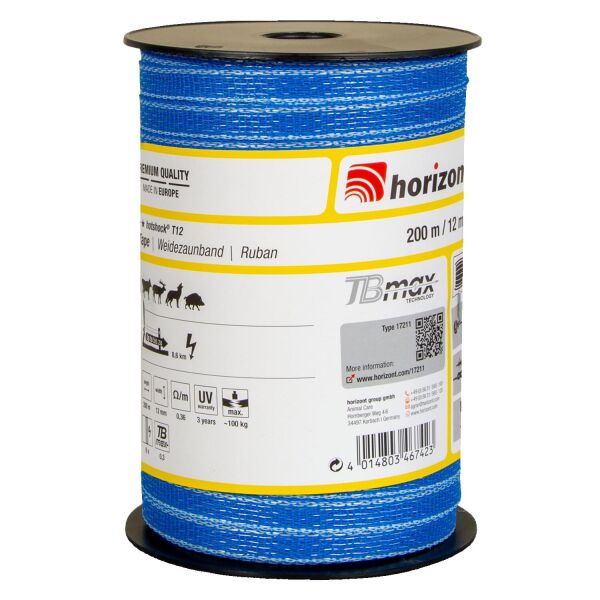 Weidezaunband hotshock® T12 | 200 m |12 mm | 6 Leiter