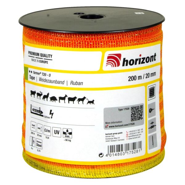 Weidezaunband farmer® T20-O | 200 m | 20 mm  | 8 Leiter