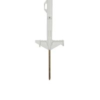 Kunststoffpfahl ranger® I 71 cm I weiß I 5 Stück | Doppeltritt