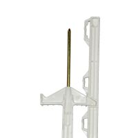 Kunststoffpfahl ranger® I 71 cm I weiß I 5 Stück | Doppeltritt