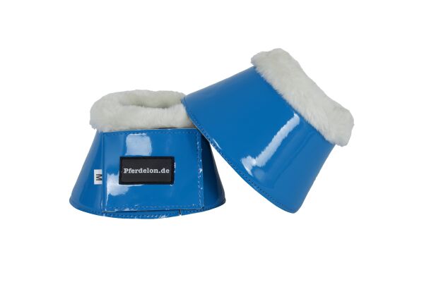 Hufglock9en mit Fellrand, hellblau, Springglocken