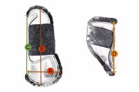 Gamaschen und Streichkappen lack schwarz, Springgamaschen 4er Set