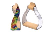 Gedrehte twisted Westernsteigbügel Aluminium, bunt,...