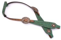 Show Einohr Westerntrense, Kopfstück mit grünem...