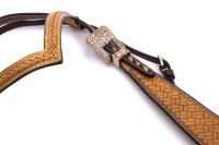 Westerntrense mit Punzierung, kupferfarbene Schnallen,...