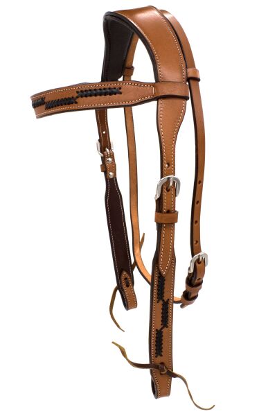 Westerntrense mit anatomischem Genickstück Arbeitszaum, super soft unterlegt