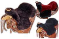 Lammfell Western Sattelsitzbezug dunkelbraun mit...