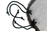 Lammfell Western Sattelsitzbezug dunkelbraun mit Hornausschnitt