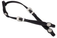 Einohr Westerntrense schwarz mit silberfarbenen Schnallen...