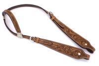 Einohr Westerntrense, Zaumzeug punziert mit Blumenmuster...