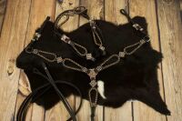 Vintage-Look Westerntrense, Set aus Kopfstück und...