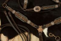 Vintage-Look Westerntrense, Set aus Kopfstück und...