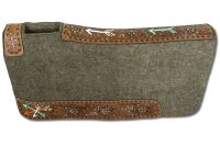 Westernpad Wollfilz mit punzierten Blumen und Pfeilen...