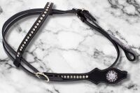 Elegante Kaltblut Westerntrense schwarz mit klaren...