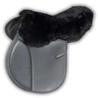 Lammfell Englisch Sitzbezug schwarz für Dressur- und...