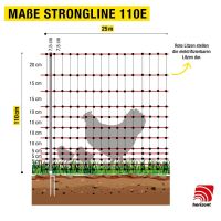 Geflügelnetz strongLine 110 – Sicheres Weidenetz für Hühner & Geflügel