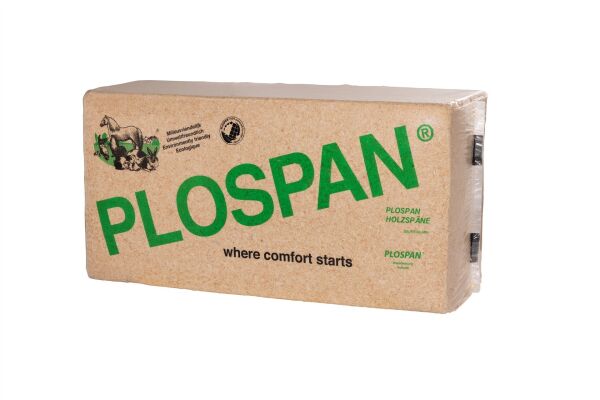 Plospan Classic Holzfaser 600/120 l – Staubarme Pferdeeinstreu 22 kg, Hygienisch & Saugstark