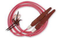 Zügel (Nylon) mit brauner Lederklatsche und...