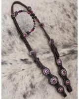 Zweiohr Show Westerntrense dunkelbraun/lila mit...