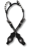 Kaltblut Zweiohr Westerntrense schwarz/weiß mit...