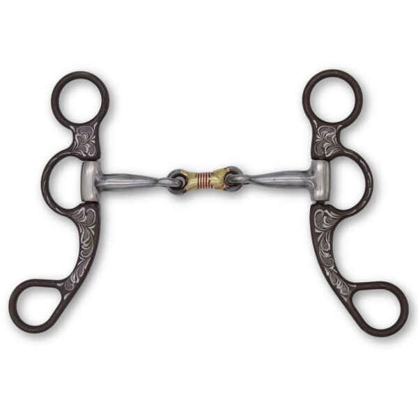 Snaffle Westernbit doppelt gebrochen mit Shanks 12,5 Baby-Bit