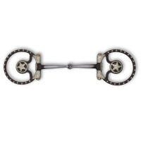 Snaffle Westernbit mit Texasstern Conchos 13,5 cm