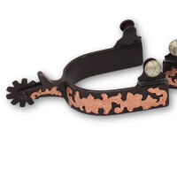 Westernsporen braun mit rosegoldener flower Verzierung,...