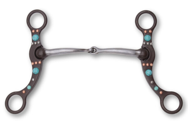 Show Snaffle Bit mit Shanks, einfach gebrochen, 13,5 cm