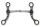 Show Snaffle Bit mit Shanks, einfach gebrochen, 13,5 cm