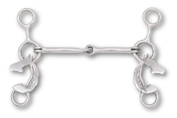 Trainings Bit, Western Bit einfach gebrochen mit Shanks 12,5 Baby Bit