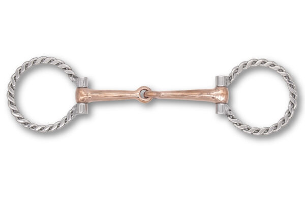 Snaffle Western Bit mit gedrehten Ringen, Westerngebiss 12,5 cm
