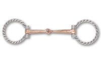 Snaffle Western Bit mit gedrehten Ringen, Westerngebiss...
