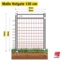 Türe für Hühnerzaunnetz 120 cm –...