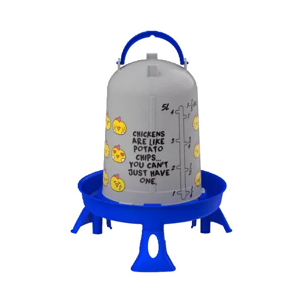 Hühnertränke "Chips"  auf Füßen blau 5 Liter