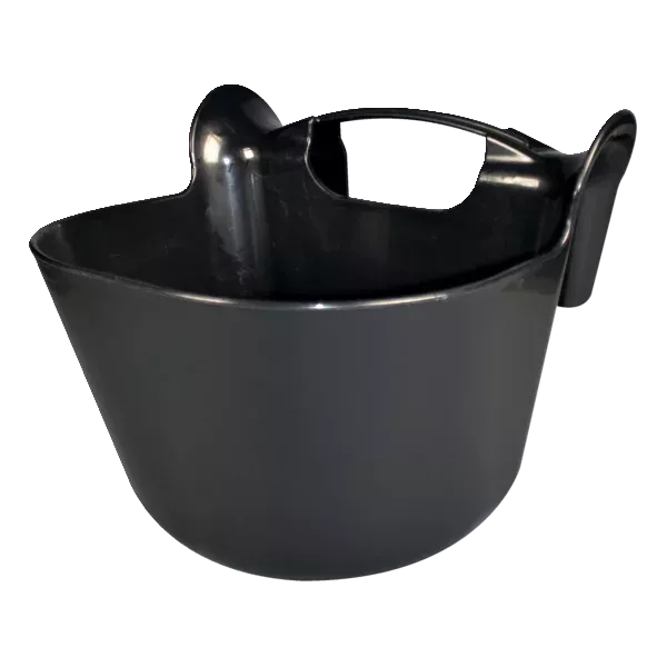 Tragbare Turnier-Futterkrippe schwarz 13,5L