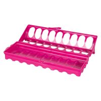 Futtertrog für Geflügel Kunststoff  pink (8,5 x 30 cm)