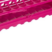 Futtertrog für Geflügel Kunststoff  pink (8,5 x 30 cm)
