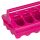 Futtertrog für Geflügel Kunststoff  pink (8,5 x 30 cm)