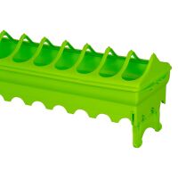 Futtertrog für Geflügel Kunststoff| grün (16 x 50 cm)