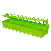 Futtertrog für Geflügel Kunststoff| grün (16 x 50 cm)