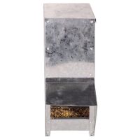 Geflügelfutterautomat mit Regenschutz | verzinkter Stahl (10 L)