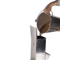 Geflügelfutterautomat mit Regenschutz | verzinkter Stahl (10 L)