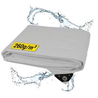 Abdeckplane | grau|  8 x 10 m | 260 g/m²