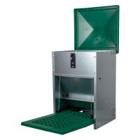 Futterautomat für Hühner Feedomatic mit Trittplatte | 5kg | verzinkt