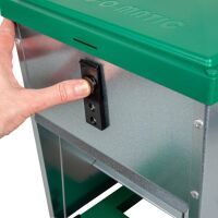 Futterautomat für Hühner Feedomatic mit Trittplatte | 5kg | verzinkt
