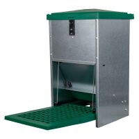 Futterautomat für Hühner Feedomatic mit Trittplatte | 8kg | verzinkt
