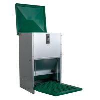 Futterautomat für Hühner Feedomatic mit Trittplatte | 8kg | verzinkt